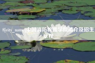 辽阳中国消防救援学院简介及招生章程