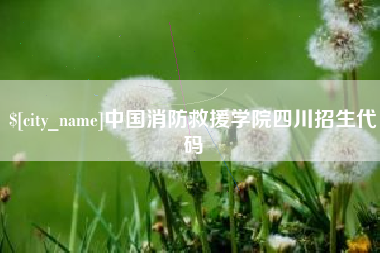 辽阳中国消防救援学院四川招生代码