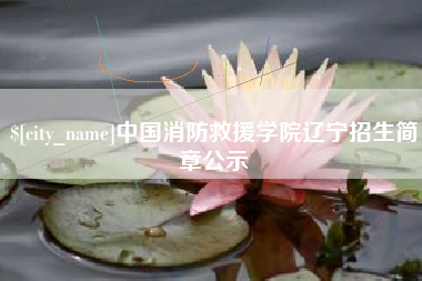 辽阳中国消防救援学院辽宁招生简章公示