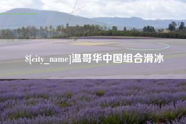 辽阳温哥华中国组合滑冰
