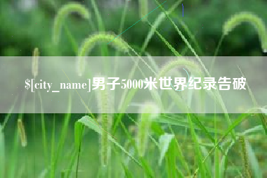 辽阳男子5000米世界纪录告破
