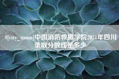 辽阳中国消防救援学院2021年四川录取分数线是多少