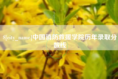 辽阳中国消防救援学院历年录取分数线