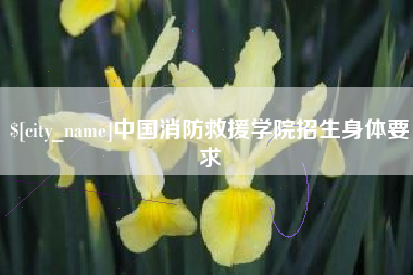 辽阳中国消防救援学院招生身体要求
