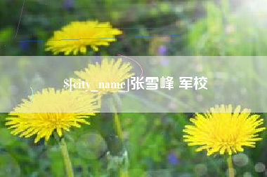 辽阳张雪峰 军校