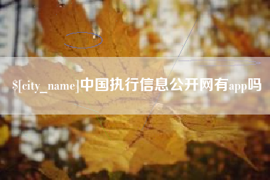 辽阳中国执行信息公开网有app吗