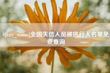 辽阳全国失信人员被执行人名单免费查询