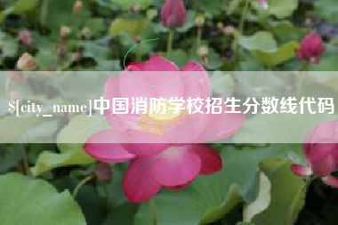 辽阳中国消防学校招生分数线代码