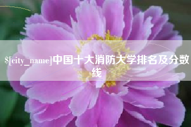 辽阳中国十大消防大学排名及分数线
