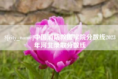 辽阳中国消防救援学院分数线2023年河北录取分数线