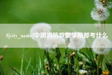 辽阳中国消防救援学院都考什么
