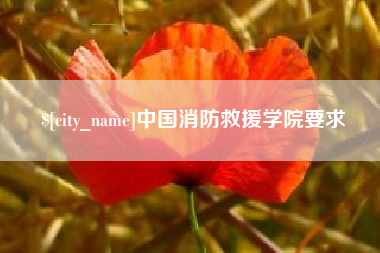 辽阳中国消防救援学院要求
