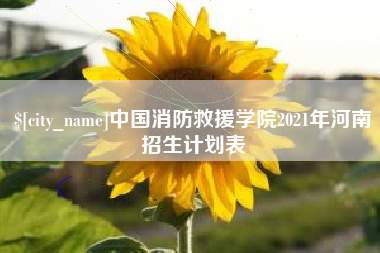 辽阳中国消防救援学院2021年河南招生计划表