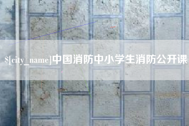 辽阳中国消防中小学生消防公开课