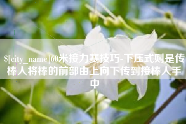 辽阳60米接力赛技巧-下压式则是传棒人将棒的前部由上向下传到接棒人手中