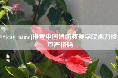 辽阳报考中国消防救援学院视力检查严格吗