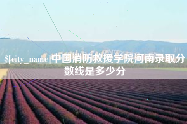 辽阳中国消防救援学院河南录取分数线是多少分