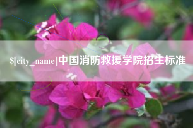 辽阳中国消防救援学院招生标准