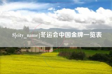 辽阳冬运会中国金牌一览表