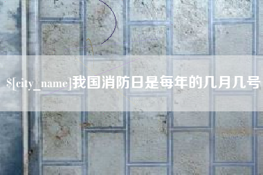 辽阳我国消防日是每年的几月几号