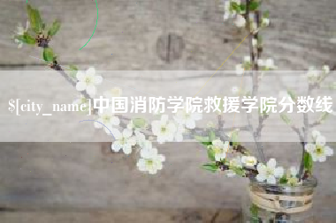 辽阳中国消防学院救援学院分数线