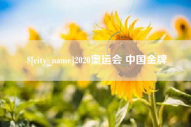 辽阳2020奥运会 中国金牌